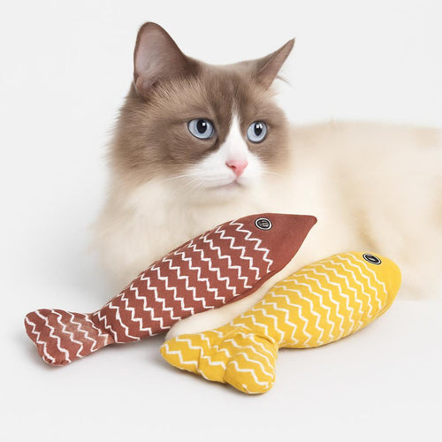 Poisson Jouet Chat - Herbe à Chat Naturelle