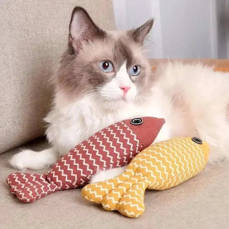 Poisson Jouet Chat - Herbe à Chat Naturelle
