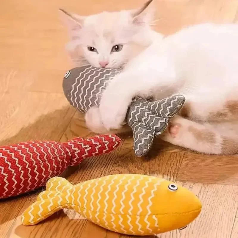 Poisson Jouet Chat - Herbe à Chat Naturelle
