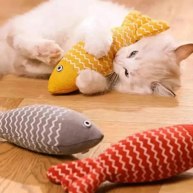 Poisson Jouet Chat - Herbe à Chat Naturelle
