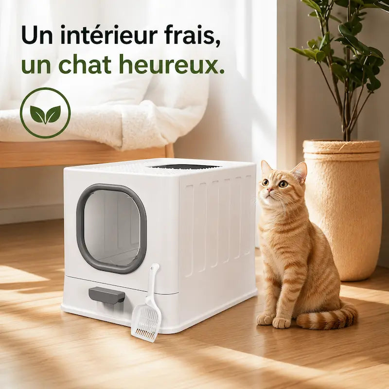 Maison de Toilette Chat Anti-Odeur Pratique
