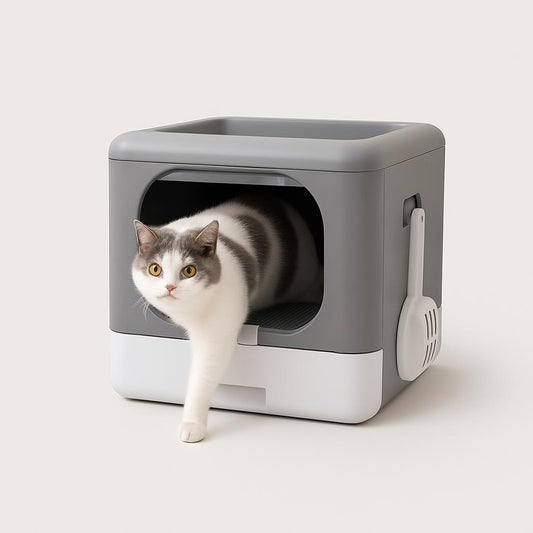 Maison de Toilette Chat Cube - Pratique et Facile
