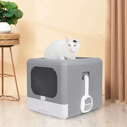 Maison de Toilette Chat Cube - Pratique et Facile