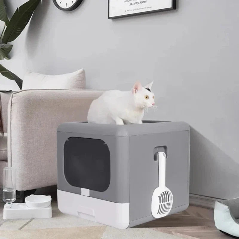Maison de Toilette Chat Cube - Pratique et Facile
