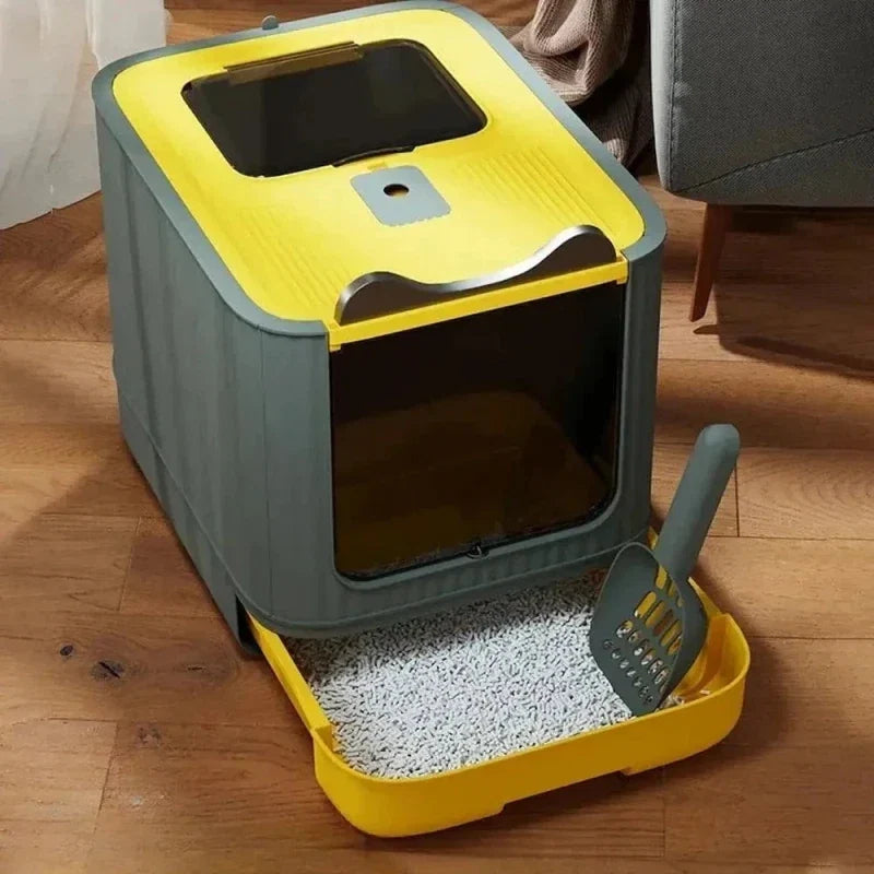 Maison de toilette chat pliable et compacte