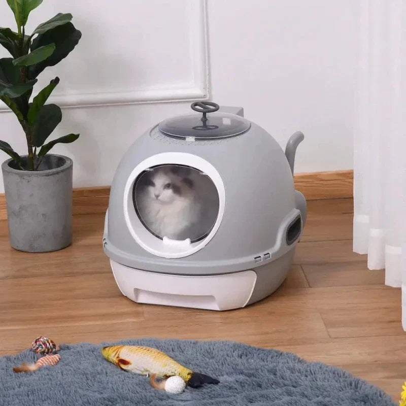 Maison de Toilette Chat avec Tiroir - Nettoyage Facile