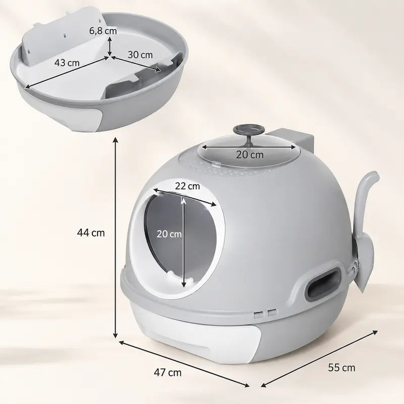 Maison de Toilette Chat avec Tiroir - Nettoyage Facile