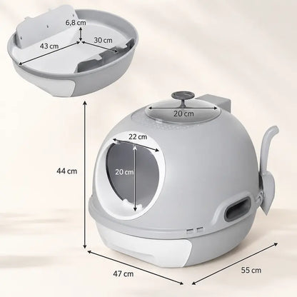 Maison de Toilette Chat avec Tiroir - Nettoyage Facile