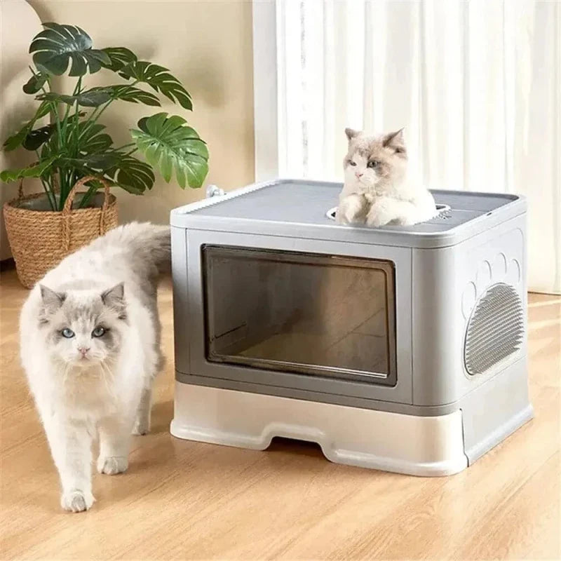 Bac à Litière XXL Anti-Odeurs pour Chat