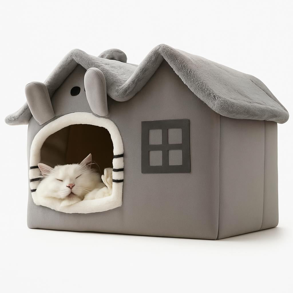 Maison en peluche pour chat - Confort et chaleur