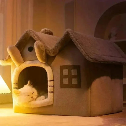 Maison en peluche pour chat - Confort et chaleur