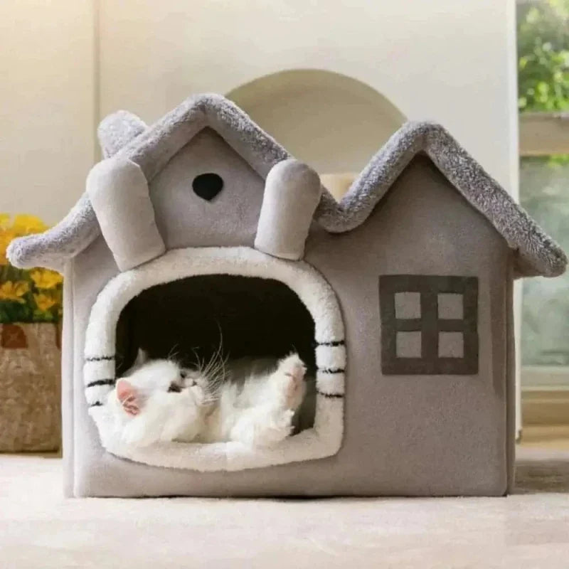 Maison en peluche pour chat - Confort et chaleur