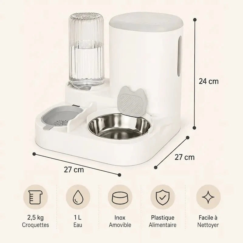 Distributeur Automatique Chat - Gamelle Inox