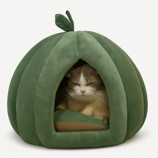 Panier Cocooning pour Chat en Forme de Citrouille