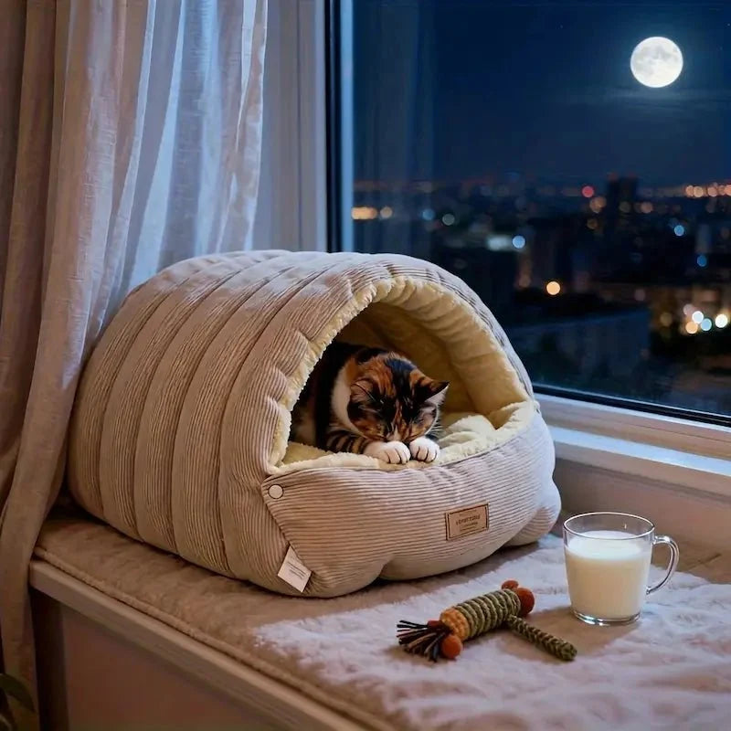 Panier Douillet pour Chat - Nid Hiver Confort