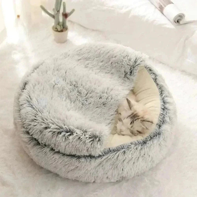 Panier Douillet en Peluche pour Chat
