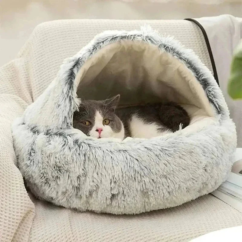 Panier Douillet en Peluche pour Chat