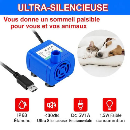 Pompe Ultra Silencieuse Fontaine Chat USB