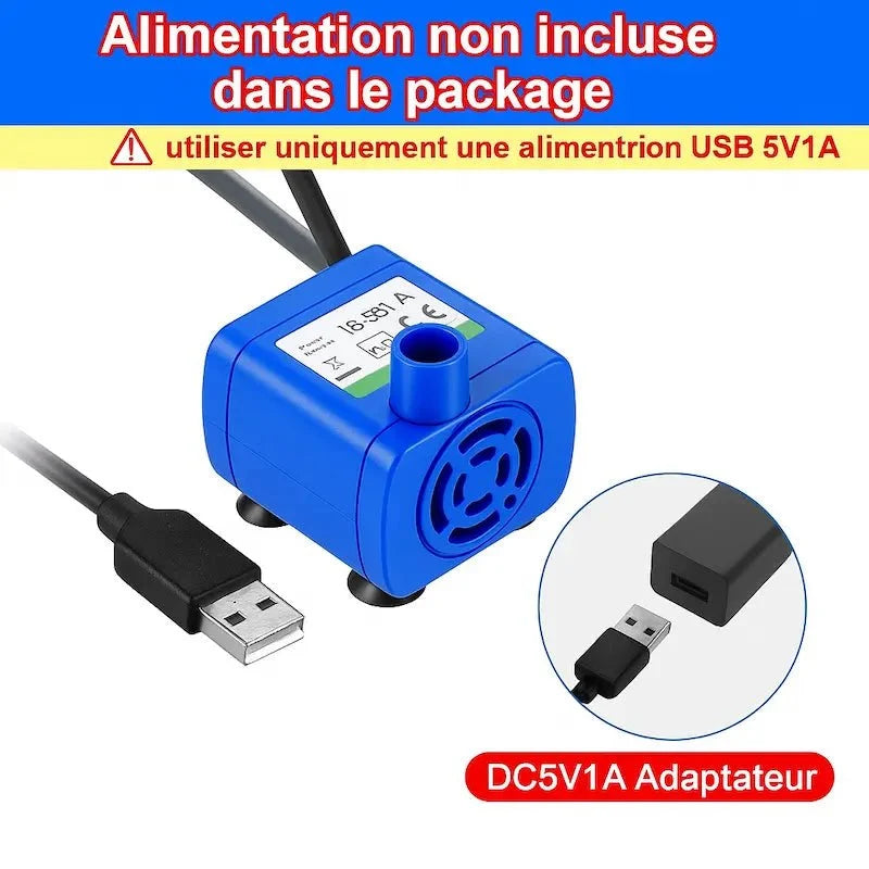 Pompe Ultra Silencieuse Fontaine Chat USB