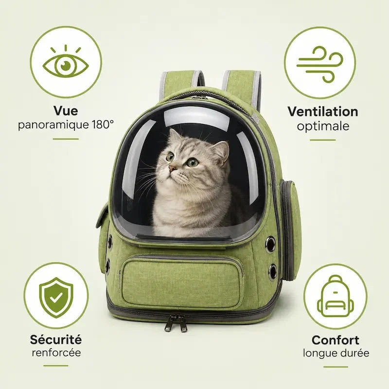 Sac à Dos Chat Capsule - Voyage Sécurisé et Confortable