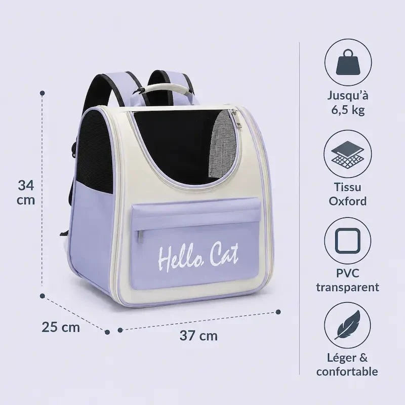 Sac à Dos Chat Respirant | Transport Sûr