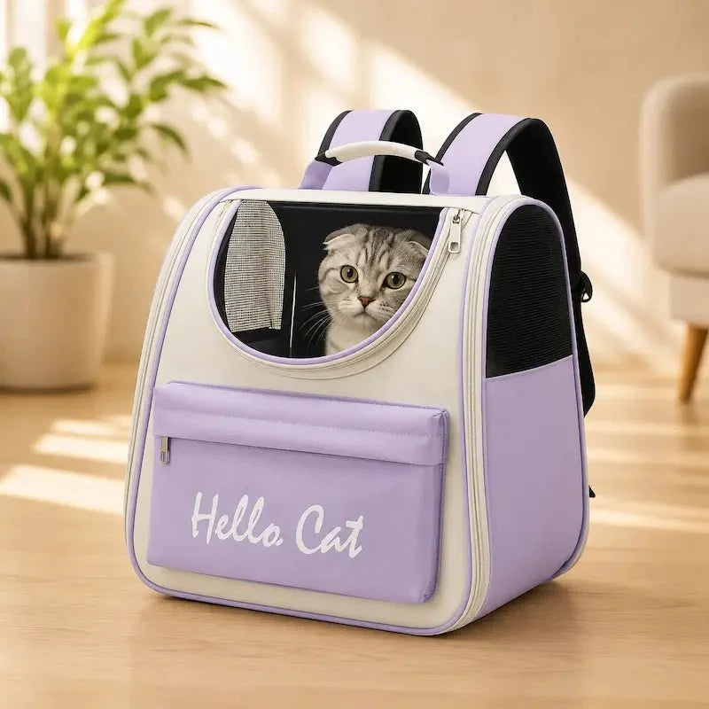 Sac à Dos Chat Respirant | Transport Sûr