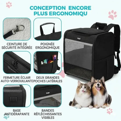 Sac à Dos Chat XL Ventilé et Confortable