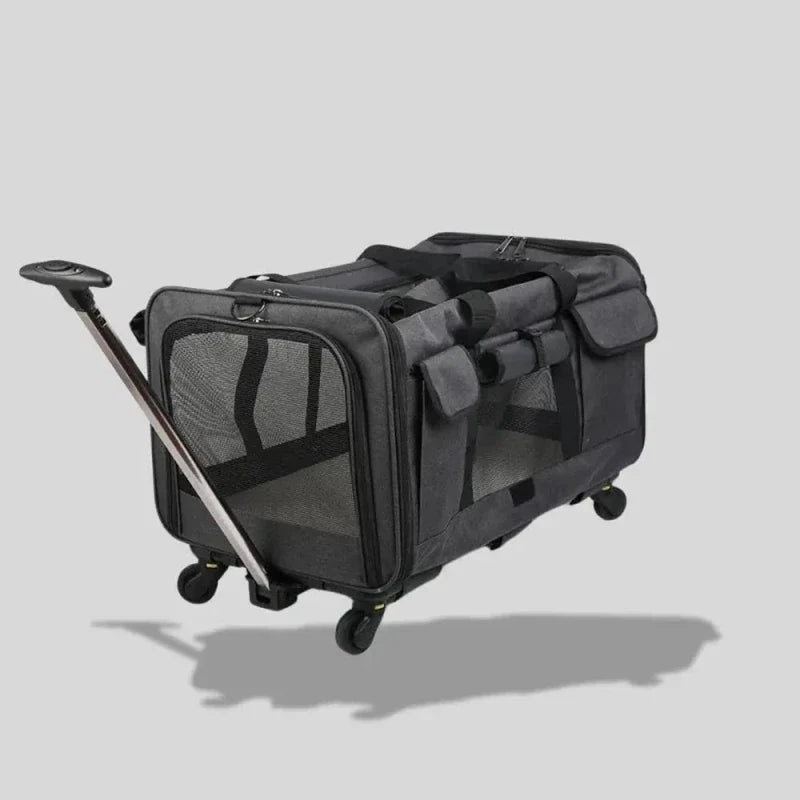 Sac de Transport Chat à Roulettes - Pratique et Spacieux