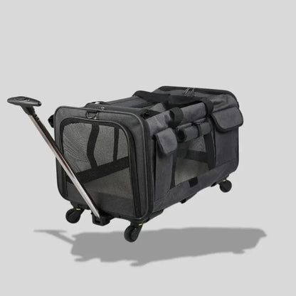 Sac de Transport Chat à Roulettes - Pratique et Spacieux