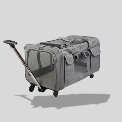 Sac de Transport Chat à Roulettes - Pratique et Spacieux