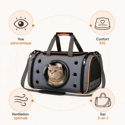 Sac de Transport Chat Bulle - Vue Panoramique