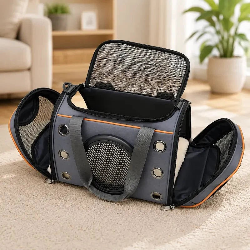 Sac de Transport Chat Bulle - Vue Panoramique