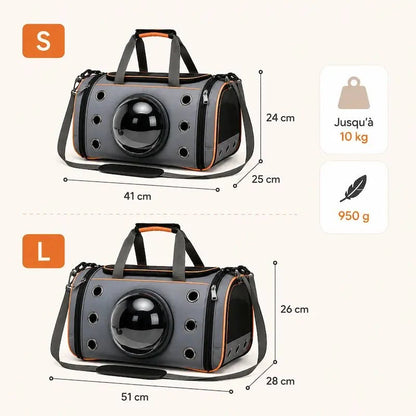 Sac de Transport Chat Bulle - Vue Panoramique