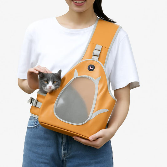Sac Bandoulière Chat Respirant - Transport Pratique