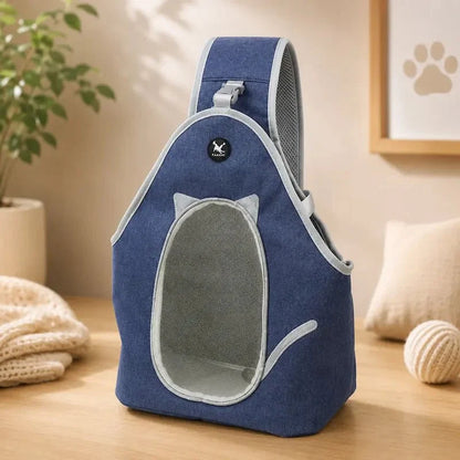Sac Bandoulière Chat Respirant - Transport Pratique