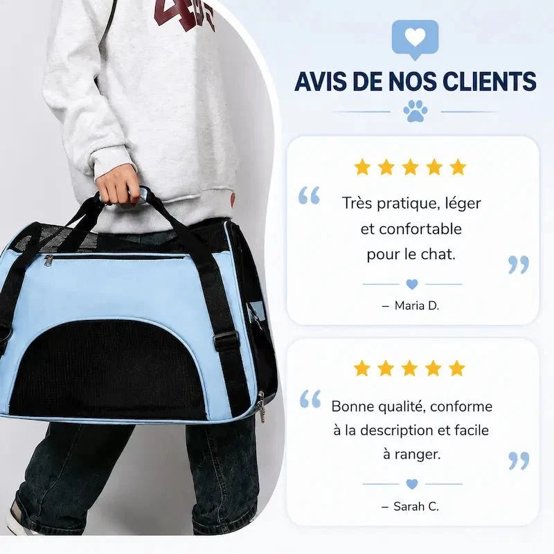 Sac Transport Chat Avion - Homologué Cabine IATA