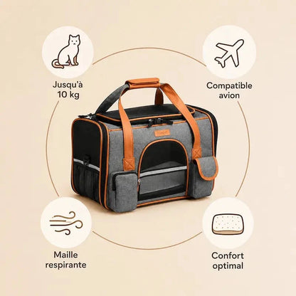 Sac de Transport Chat 10 kg - Confort et Praticité