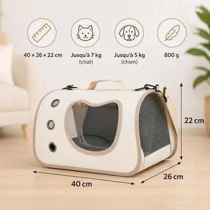 Sac de Transport pour Chat - Confort et Sécurité