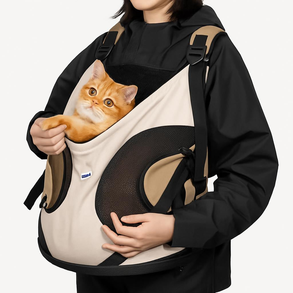 Sac Bandoulière Ventilé pour Chat - Pratique et Confort