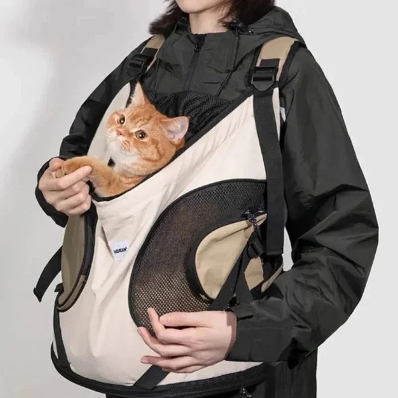 Sac Bandoulière Ventilé pour Chat - Pratique et Confort