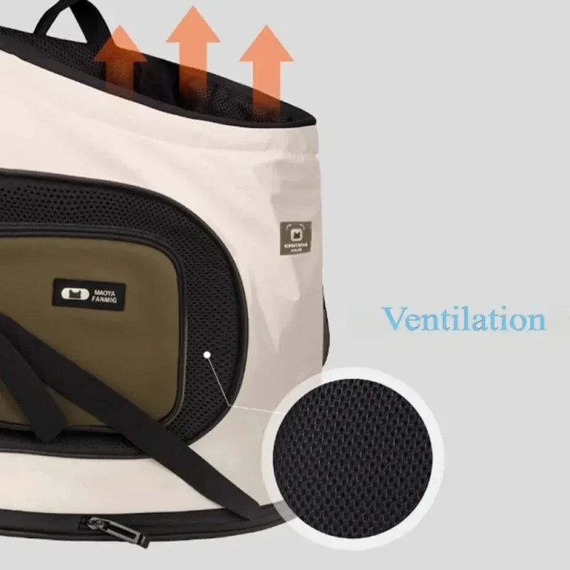 Sac Bandoulière Ventilé pour Chat - Pratique et Confort