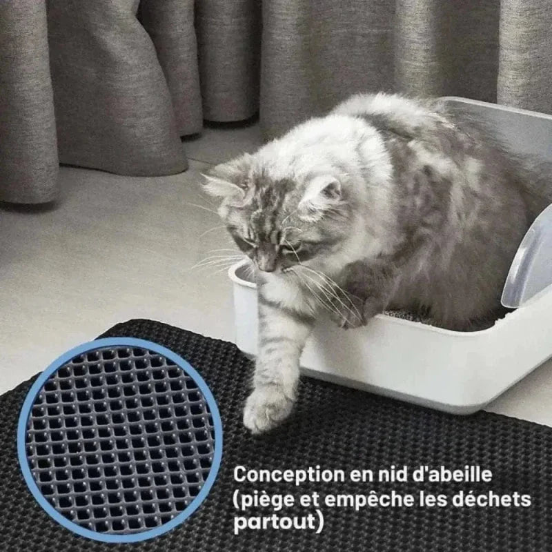 Tapis Litière Antidérapant pour Chat