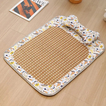 Tapis Litière Chat Rafraîchissant en Rotin