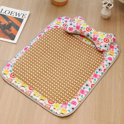 Tapis Litière Chat Rafraîchissant en Rotin