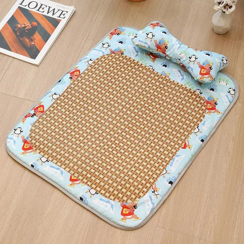 Tapis Litière Chat Rafraîchissant en Rotin