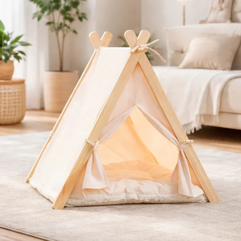 Tente Chat Cosy en Bois - Espace Apaisant