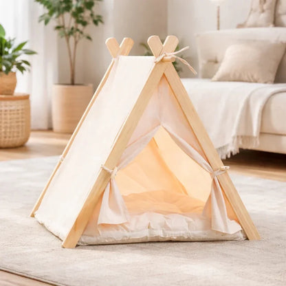 Tente Chat Cosy en Bois - Espace Apaisant