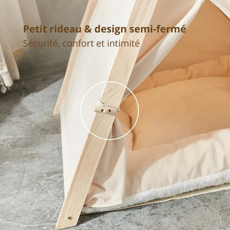 Tente Chat Cosy en Bois - Espace Apaisant