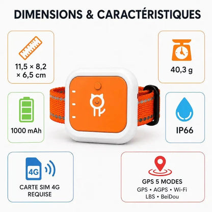 Traceur GPS Chat 4G - Suivi en Temps Réel